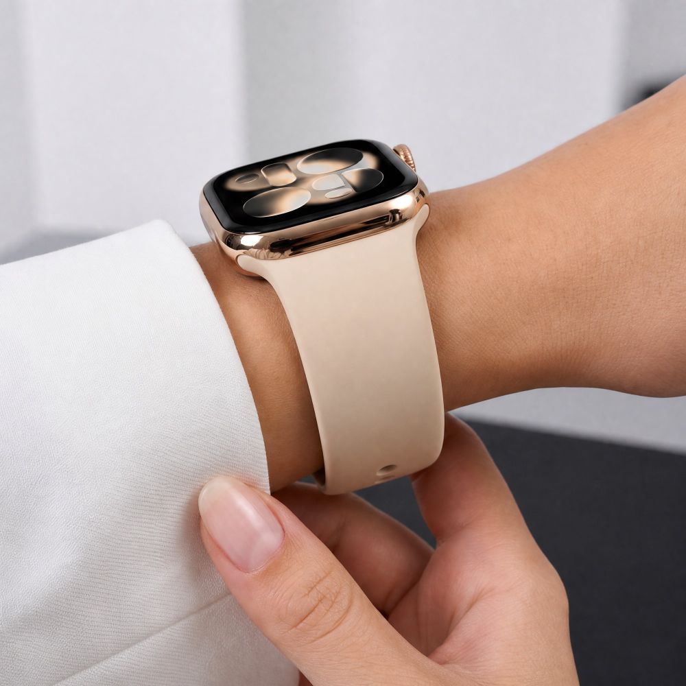Dirželis Tech-Protect Silicone Apple Watch 8 / 9 / 10 / 11 / 12 / SE / Ultra (44 / 45 / 46 / 49 mm), riešutinis - Image 8