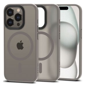 Tech-Protect MagMat MagSafe dėklas iPhone 15 Pro, titano matinis