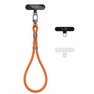 Tech-Protect C11S virvelinis riešo dirželis telefonui, oranžinis