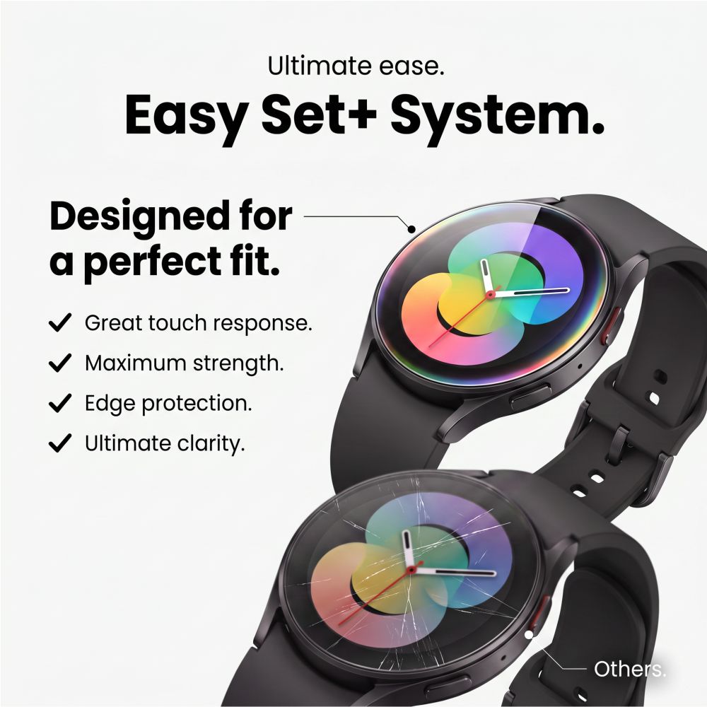 Tech-Protect Easy Set+ stikliukai Samsung Galaxy Watch 8 / 9 (40 mm), 2 vnt. - Image 7