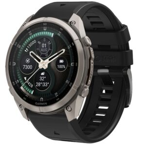 Dirželis Tech-Protect Silicone Garmin Fenix 5X / 5X Plus / 6X / 6X Pro / 7X / 8 / 8 Pro / 9 / 9 Pro (47 mm), juodas