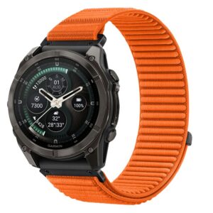 Dirželis Tech-Protect NylonLoop Garmin Fenix 5X / 5X Plus / 6X / 6X Pro / 7X / 8 / 8 Pro / 9 / 9 Pro (51 mm), oranžinis
