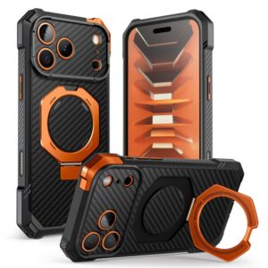Dėklas Supcase UB Grip Mag MagSafe iPhone 17 Pro Max / 18 Pro Max, juodas / oranžinis