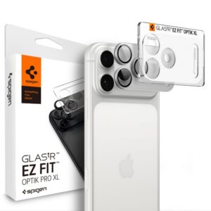 Kameros apsauginis stiklas Spigen Optik Pro XL Glas.tR EZ Fit iPhone 18 Pro Max, sidabrinis