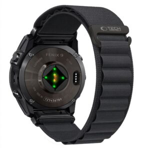 Dirželis Tech-Protect Nylon Pro Garmin Fenix 5X / 5X Plus / 6X / 6X Pro / 7X / 8 / 8 Pro / 9 / 9 Pro (47 mm), juodas