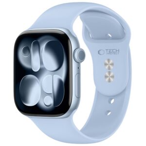 Dirželis Tech-Protect Silicone Apple Watch 8 / 9 / 10 / 11 / 12 / SE (40 / 41 / 42 mm), šviesiai mėlynas