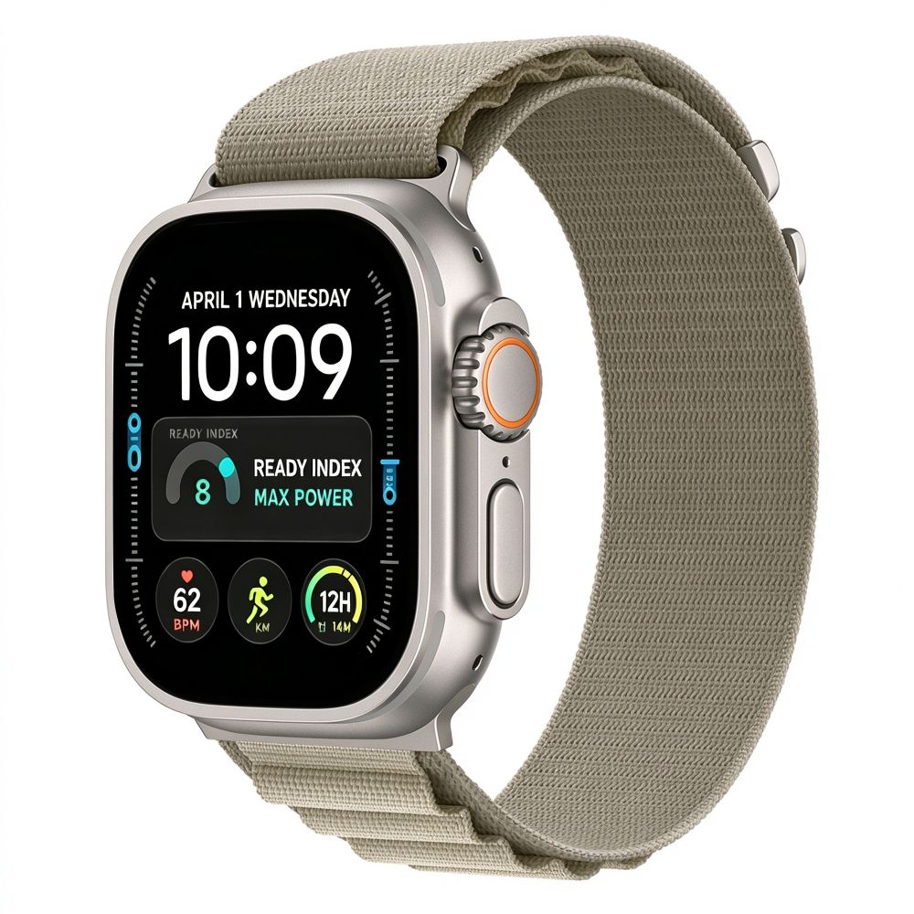 Dirželis Tech-Protect Nylon Pro Apple Watch 8 / 9 / 10 / 11 / 12 / SE / Ultra (44 / 45 / 46 / 49 mm), titano / alyvuogių - Image 2