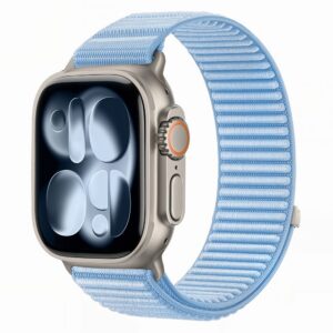 Dirželis Tech-Protect NylonLoop Apple Watch 8 / 9 / 10 / 11 / 12 / SE (40 / 41 / 42 mm), šviesiai mėlynas