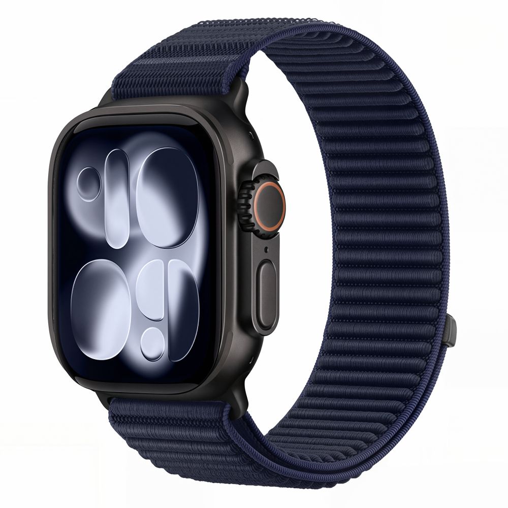 Dirželis Tech-Protect NylonLoop Apple Watch 8 / 9 / 10 / 11 / 12 / SE / Ultra (44 / 45 / 46 / 49 mm), tamsiai mėlynas