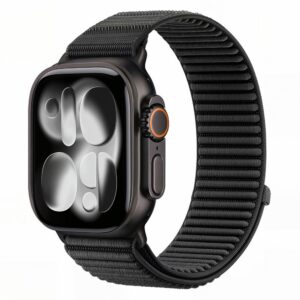 Dirželis Tech-Protect NylonLoop Apple Watch 8 / 9 / 10 / 11 / 12 / SE / Ultra (44 / 45 / 46 / 49 mm), juodas