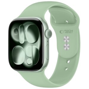 Dirželis Tech-Protect Silicone Apple Watch 8 / 9 / 10 / 11 / 12 / SE (40 / 41 / 42 mm), pistacinis