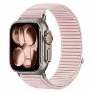 Dirželis Tech-Protect NylonLoop Apple Watch 8 / 9 / 10 / 11 / 12 / SE / Ultra (44 / 45 / 46 / 49 mm), rožinis