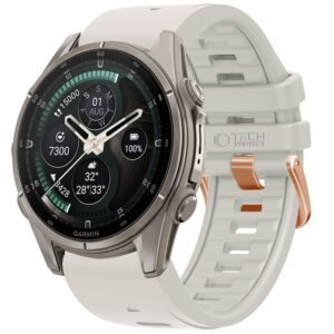 Dirželis Tech-Protect Silicone Garmin Fenix 5S / 5S Plus / 6S / 6S Pro / 7S / 8 / 9 / 9 Pro (43 mm), pilkas