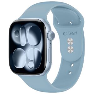 Dirželis Tech-Protect Silicone Apple Watch 8 / 9 / 10 / 11 / 12 / SE / Ultra (44 / 45 / 46 / 49 mm), džinso mėlynas