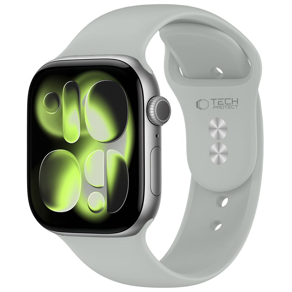 Dirželis Tech-Protect Silicone Apple Watch 8 / 9 / 10 / 11 / 12 / SE / Ultra (44 / 45 / 46 / 49 mm), mėnulio pilkas