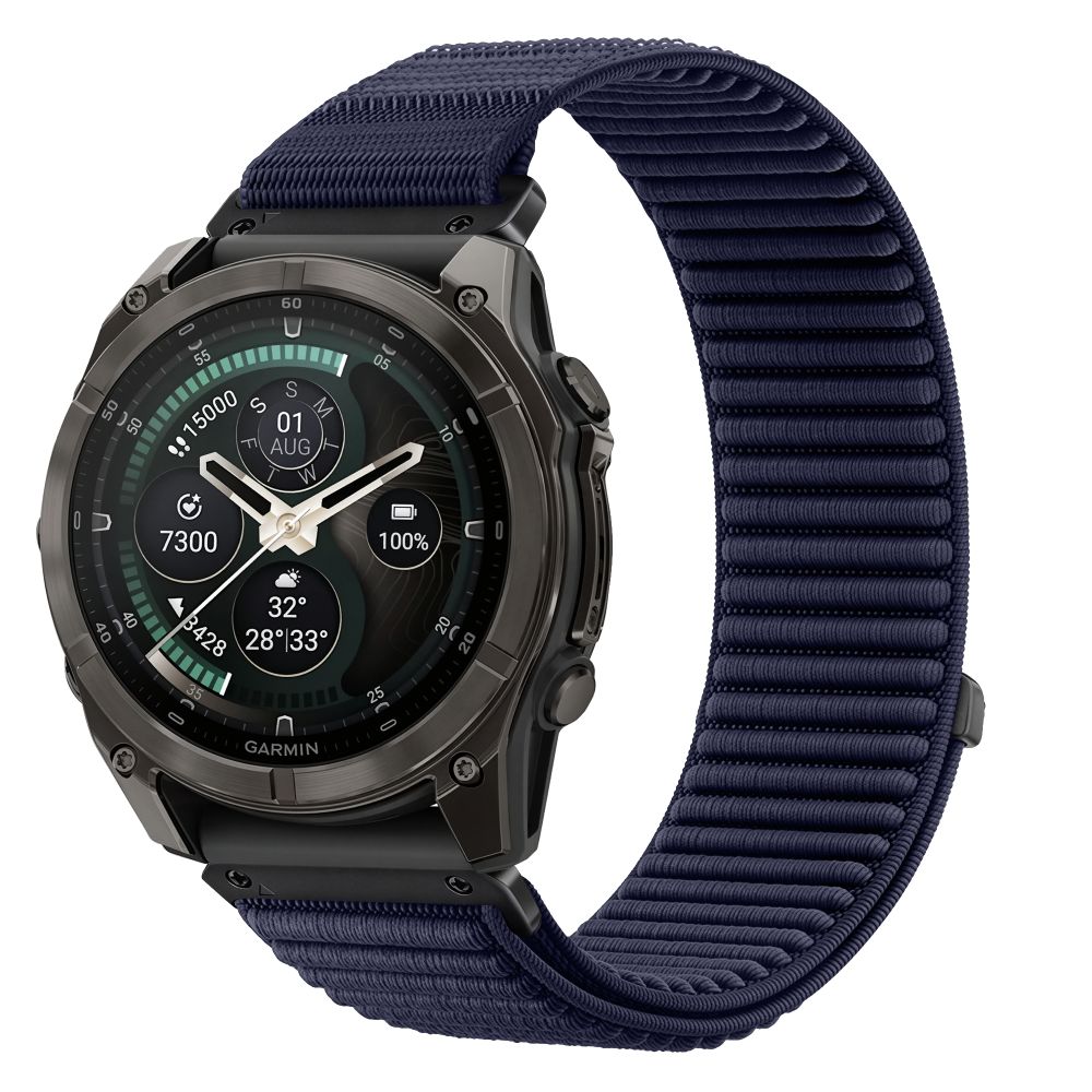 Dirželis Tech-Protect NylonLoop Garmin Fenix 5X / 5X Plus / 6X / 6X Pro / 7X / 8 / 8 Pro / 9 / 9 Pro (51 mm), tamsiai mėlynas