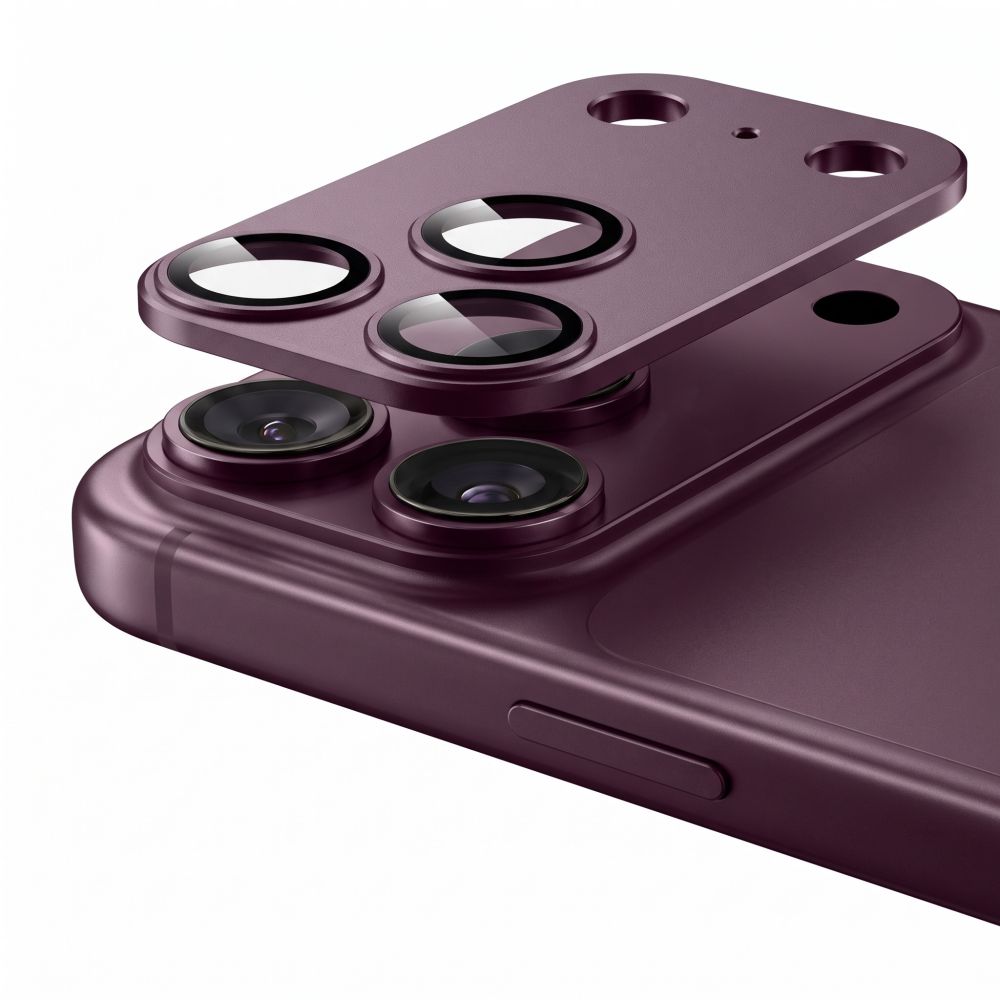 Kameros apsauginis stiklas Tech-Protect Camfull Fit+ iPhone 18 Pro, bordo - Image 4