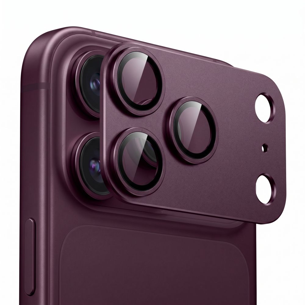 Kameros apsauginis stiklas Tech-Protect Camfull Fit+ iPhone 18 Pro Max, bordo - Image 3