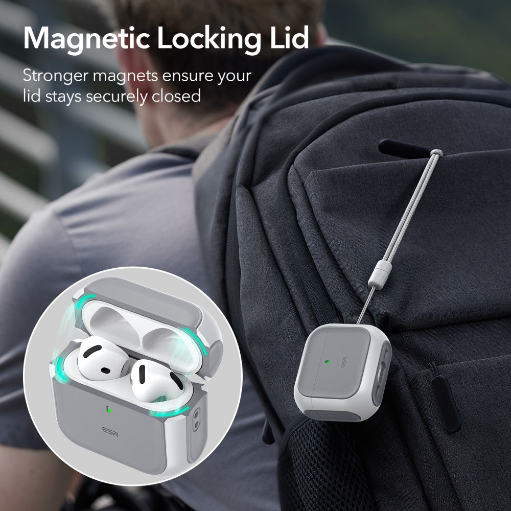Dėklas ESR Orbit HaloLock MagSafe Apple AirPods 4 / 5, baltas - Image 2