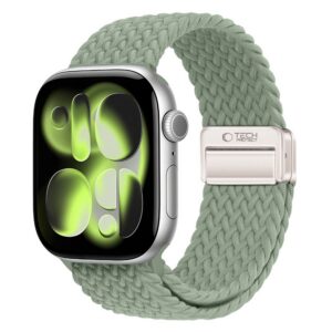 Dirželis Tech-Protect NylonMag Apple Watch 8 / 9 / 10 / 11 / 12 / SE (40 / 41 / 42 mm), pistacijų