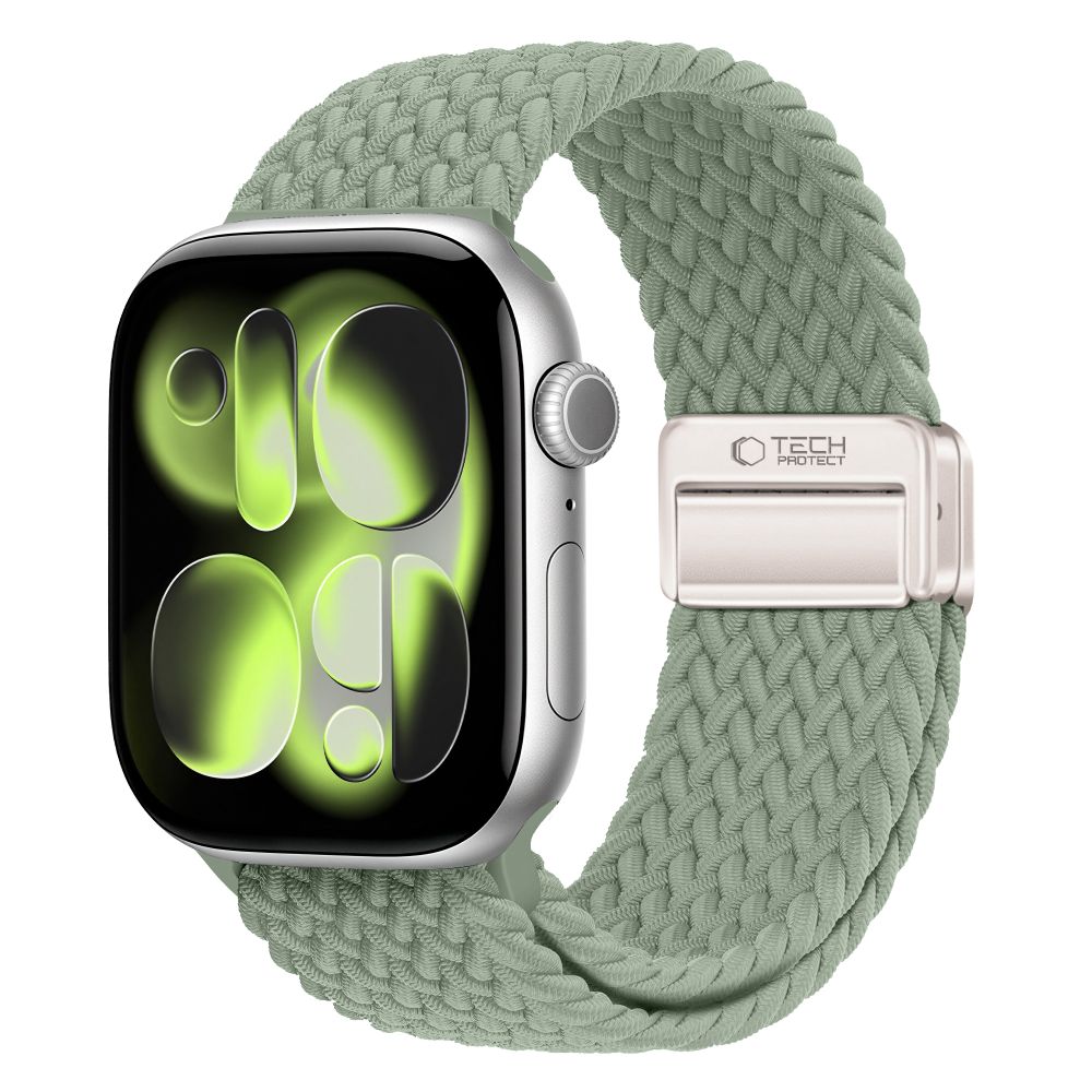 Dirželis Tech-Protect NylonMag Apple Watch 8 / 9 / 10 / 11 / 12 / SE / Ultra (44 / 45 / 46 / 49 mm), pistacijų