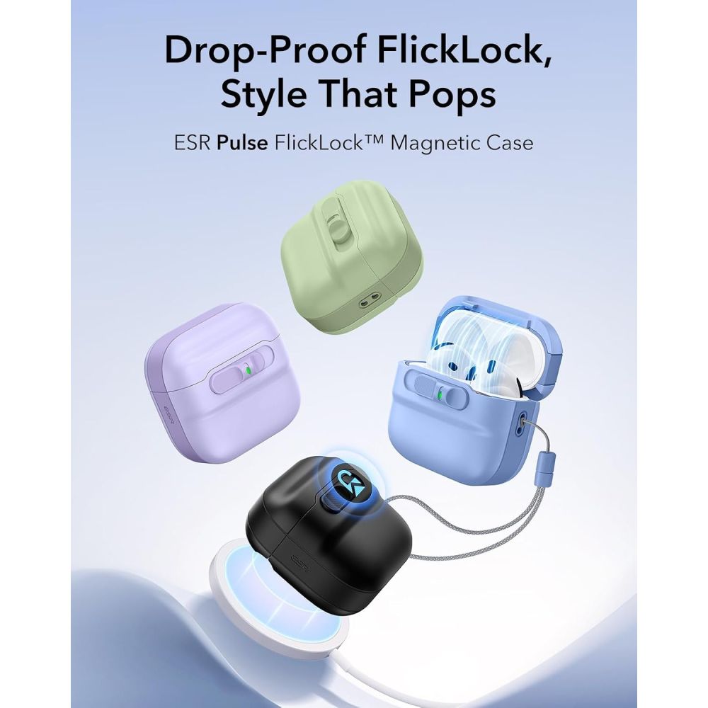 Dėklas ESR Pulse HaloLock MagSafe Apple AirPods 4 / 5, šviesiai mėlynas - Image 8