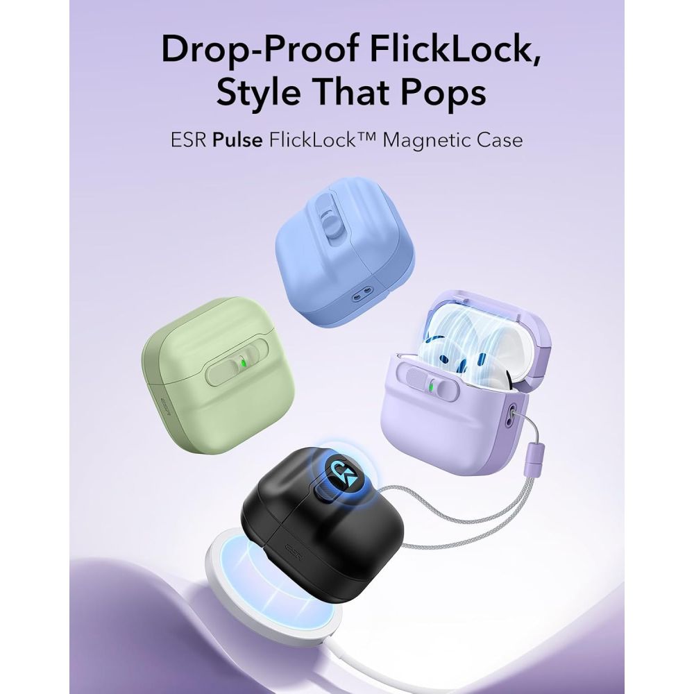 Dėklas ESR Pulse HaloLock MagSafe Apple AirPods 4 / 5, levandinis - Image 8