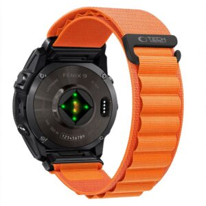 Dirželis Tech-Protect Nylon Pro Garmin Fenix 5X / 5X Plus / 6X / 6X Pro / 7X / 8 / 8 Pro / 9 / 9 Pro (51 mm), oranžinis