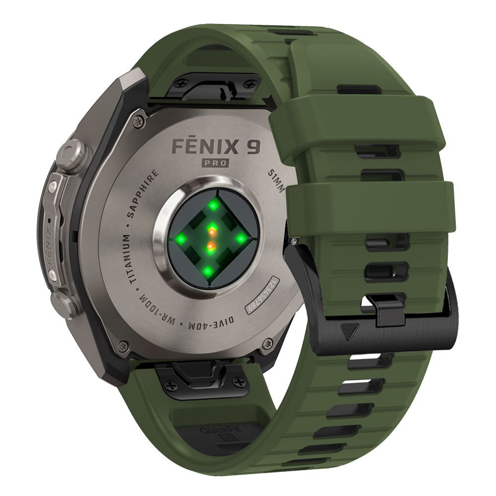Dirželis Tech-Protect IconBand Pro Garmin Fenix 5X / 5X Plus / 6X / 6X Pro / 7X / 8 / 8 Pro / 9 / 9 Pro (51 mm), žalias/juodas - Image 2
