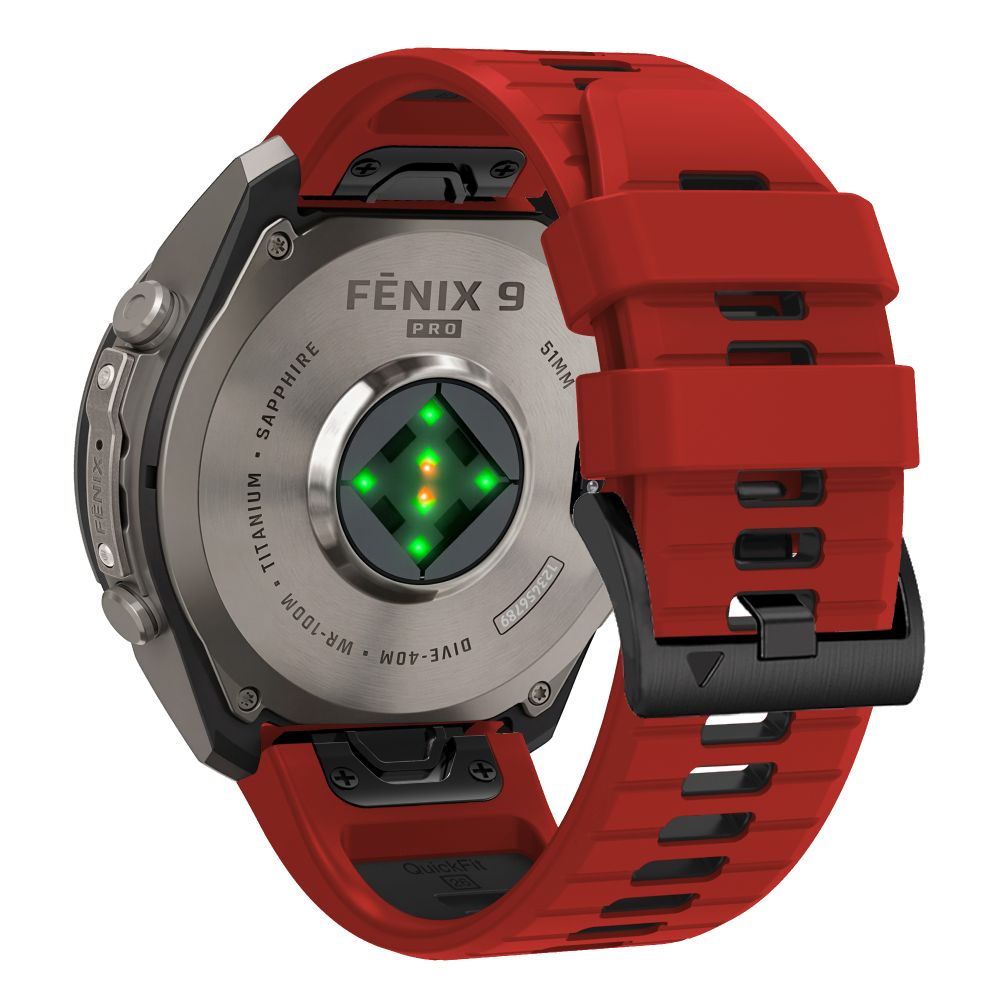 Dirželis Tech-Protect IconBand Pro Garmin Fenix 5X / 5X Plus / 6X / 6X Pro / 7X / 8 / 8 Pro / 9 / 9 Pro (47 mm), raudonas / juodas - Image 2