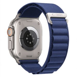 Dirželis Tech-Protect Nylon Pro Apple Watch 8 / 9 / 10 / 11 / 12 / SE / Ultra (44 / 45 / 46 / 49 mm), tamsiai mėlynas