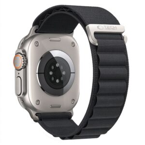 Dirželis Tech-Protect Nylon Pro Apple Watch 8 / 9 / 10 / 11 / 12 / SE / Ultra (44 / 45 / 46 / 49 mm), juodas