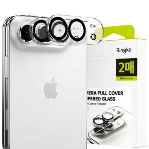 Kameros apsauginis stiklas Ringke Camera Full Cover iPhone Duo, 2 vnt., juodas