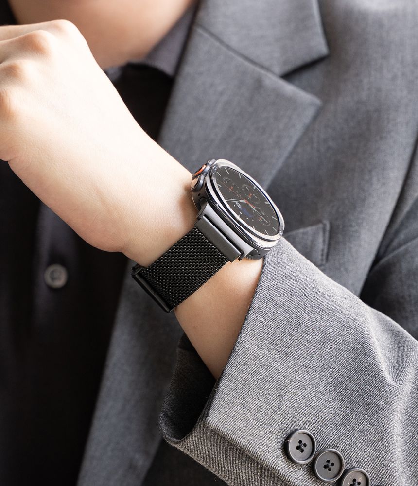 Dirželis Ringke Metal One Mesh Samsung Galaxy Watch Ultra 1 / 2 2024-2026 (47 mm), juodas - Image 3