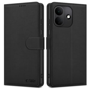 Dėklas Tech-Protect Wallet Xiaomi Redmi Note 17 Pro 5G, matinis juodas