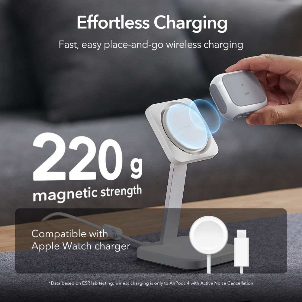 Dėklas ESR Orbit HaloLock MagSafe Apple AirPods 4 / 5, baltas - Image 3