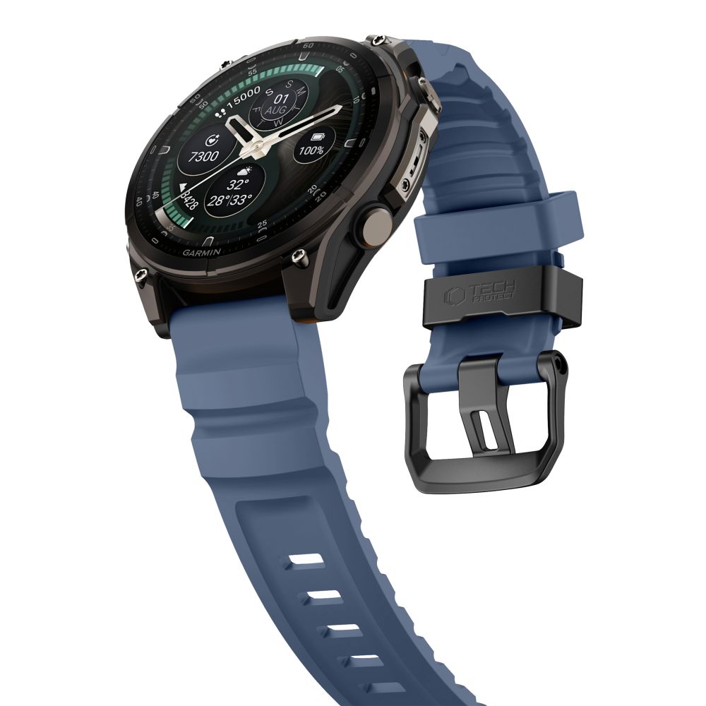 Dirželis Tech-Protect Motion Garmin Fenix 5X / 5X Plus / 6X / 6X Pro / 7X / 8 / 8 Pro / 9 / 9 Pro (47 mm), tamsiai mėlynas - Image 3