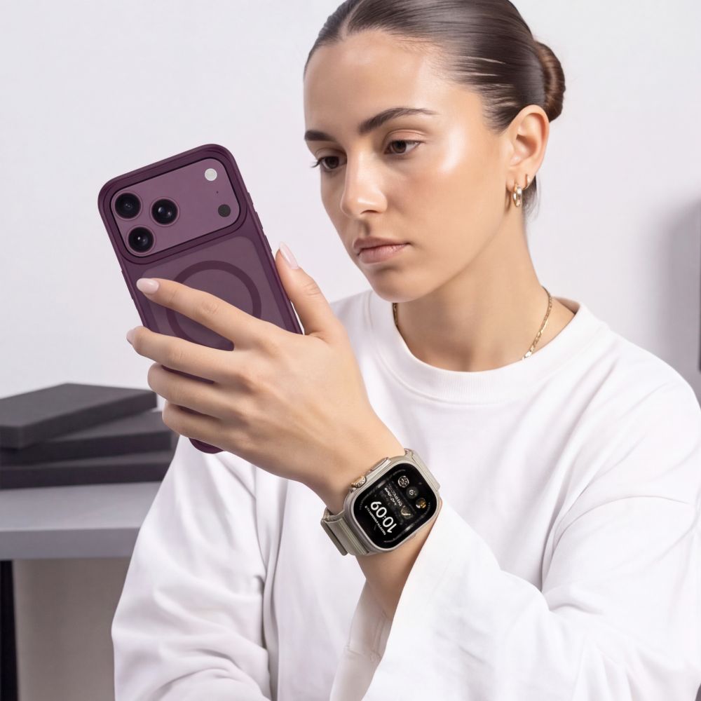 Dirželis Tech-Protect Nylon Pro Apple Watch 8 / 9 / 10 / 11 / 12 / SE / Ultra (44 / 45 / 46 / 49 mm), titano / alyvuogių - Image 4