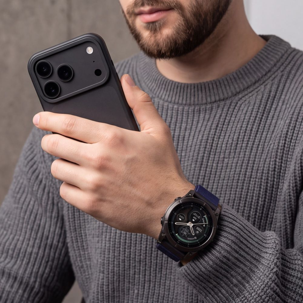 Dirželis Tech-Protect NylonLoop Garmin Fenix 5X / 5X Plus / 6X / 6X Pro / 7X / 8 / 8 Pro / 9 / 9 Pro (51 mm), tamsiai mėlynas - Image 4
