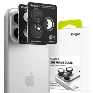 Kameros apsauginis stiklas Ringke Camera Frame Protector iPhone 17 Pro / 17 Pro Max 2 vnt., juodas