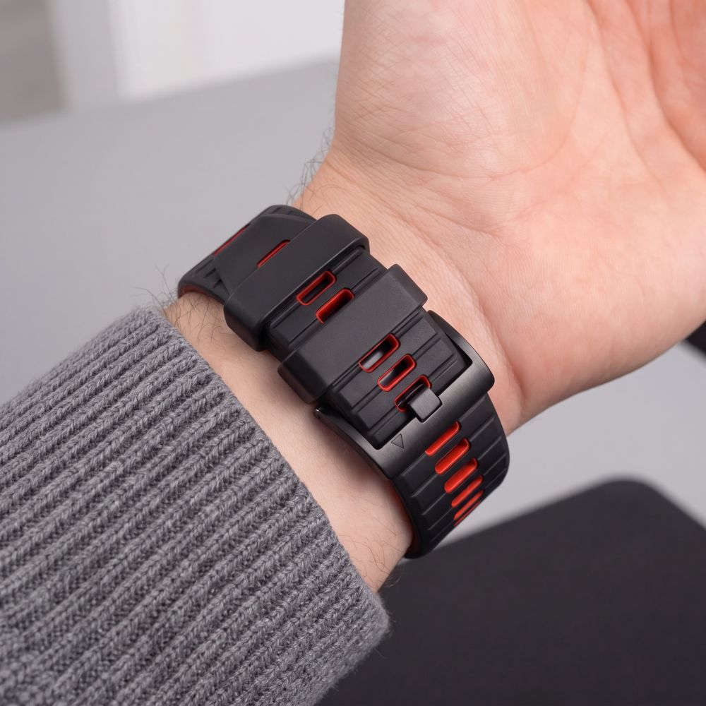Dirželis Tech-Protect IconBand Pro Garmin Fenix 5X / 5X Plus / 6X / 6X Pro / 7X / 8 / 8 Pro / 9 / 9 Pro (51 mm), juodas / raudonas - Image 6