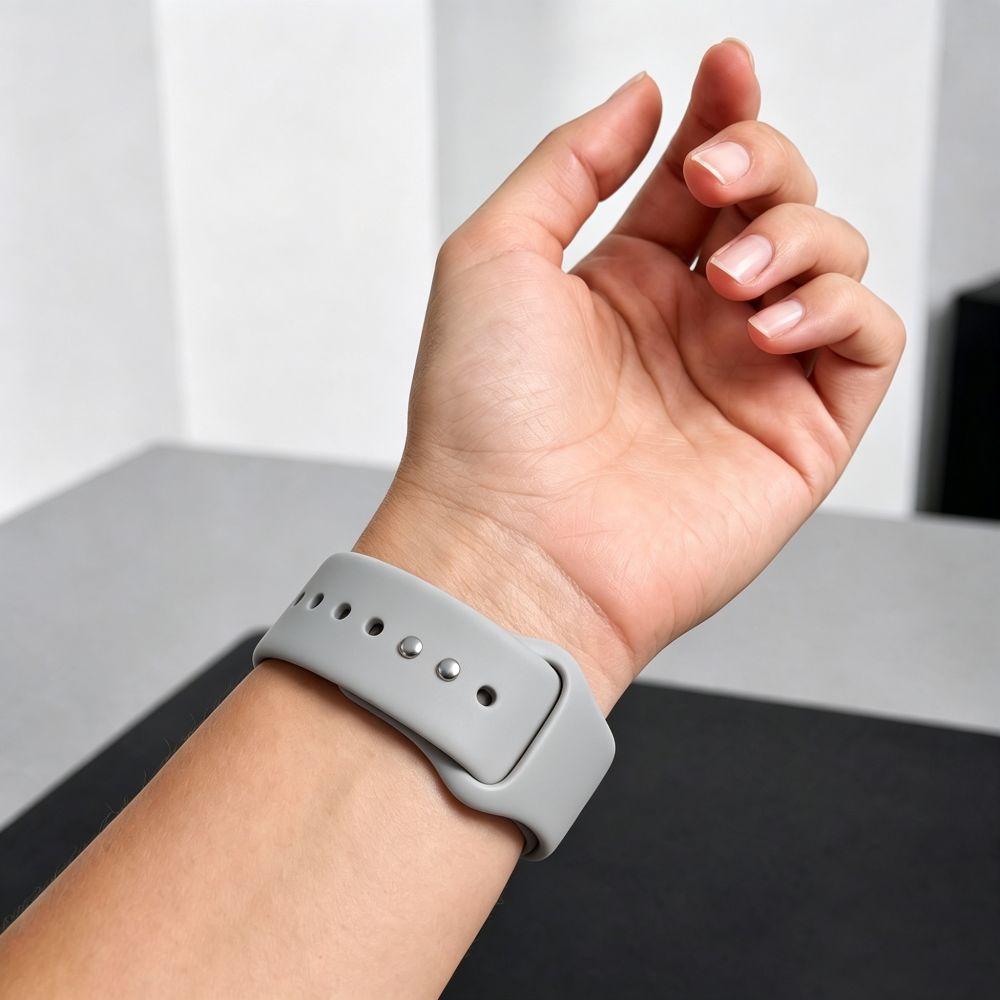 Dirželis Tech-Protect Silicone Apple Watch 8 / 9 / 10 / 11 / 12 / SE / Ultra (44 / 45 / 46 / 49 mm), mėnulio pilkas - Image 5