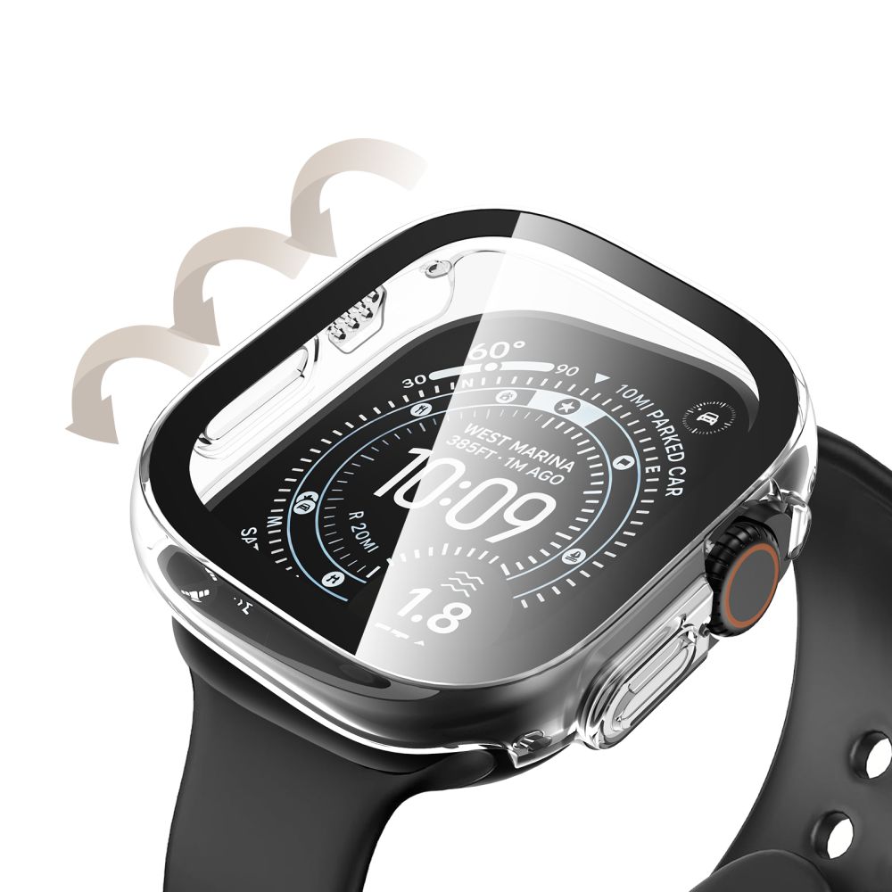 Dėklas Tech-Protect Defense Apple Watch Ultra 1 / 2 / 3 / 4 (49 mm), 2 vnt., juodas ir skaidrus - Image 4
