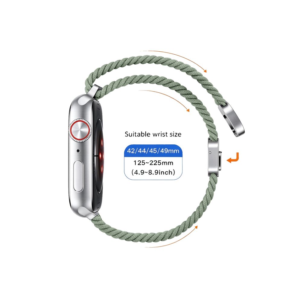Dirželis Tech-Protect NylonMag Apple Watch 8 / 9 / 10 / 11 / 12 / SE / Ultra (44 / 45 / 46 / 49 mm), pistacijų - Image 4