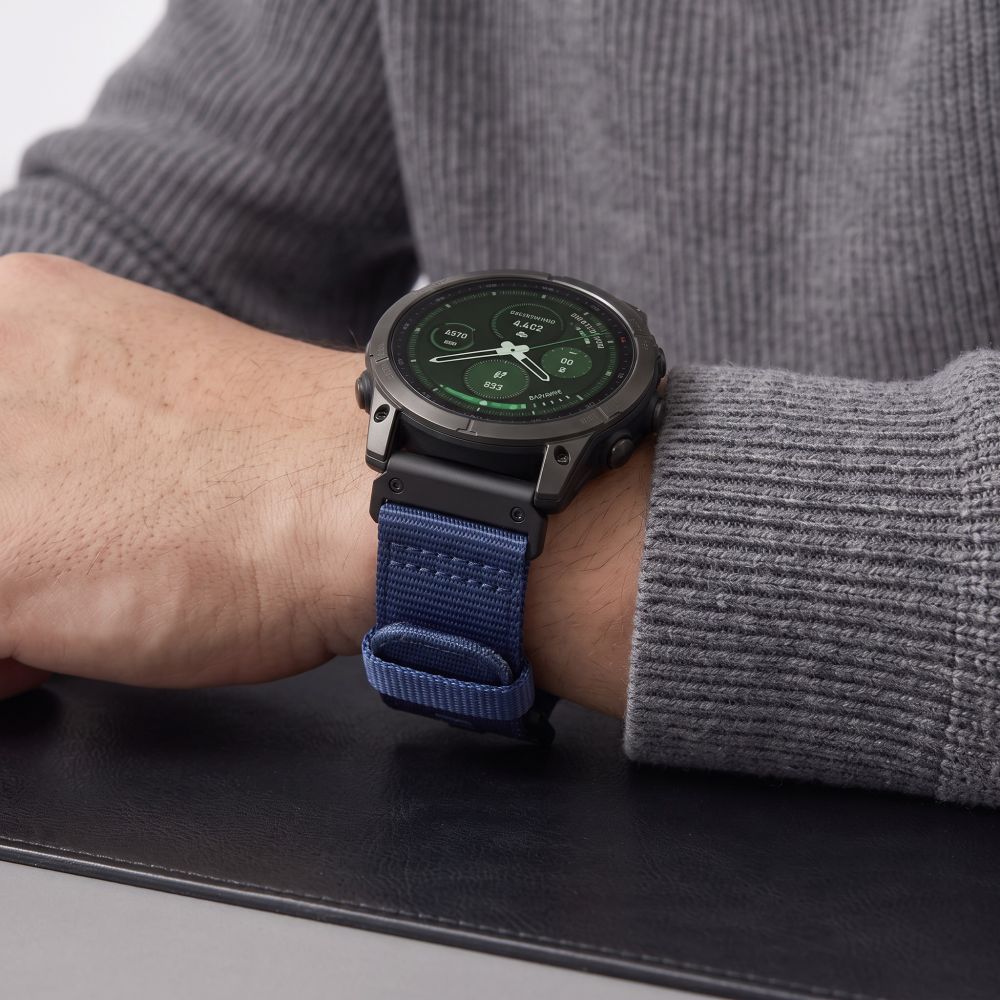 Dirželis Tech-Protect Nylon Classic Garmin Fenix 5X / 5X Plus / 6X / 6X Pro / 7X / 8 / 8 Pro / 9 / 9 Pro (51 mm), vidurnakčio mėlynas - Image 6