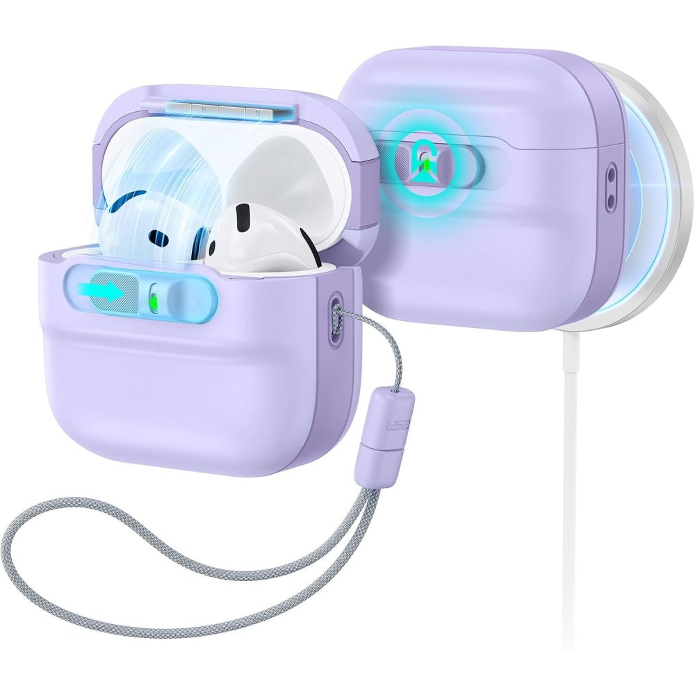 Dėklas ESR Pulse HaloLock MagSafe Apple AirPods 4 / 5, levandinis