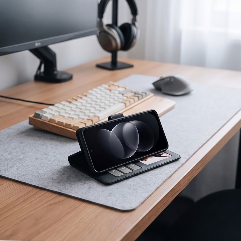 Dėklas Tech-Protect Wallet Xiaomi Redmi Note 17 Pro 5G, matinis juodas - Image 5
