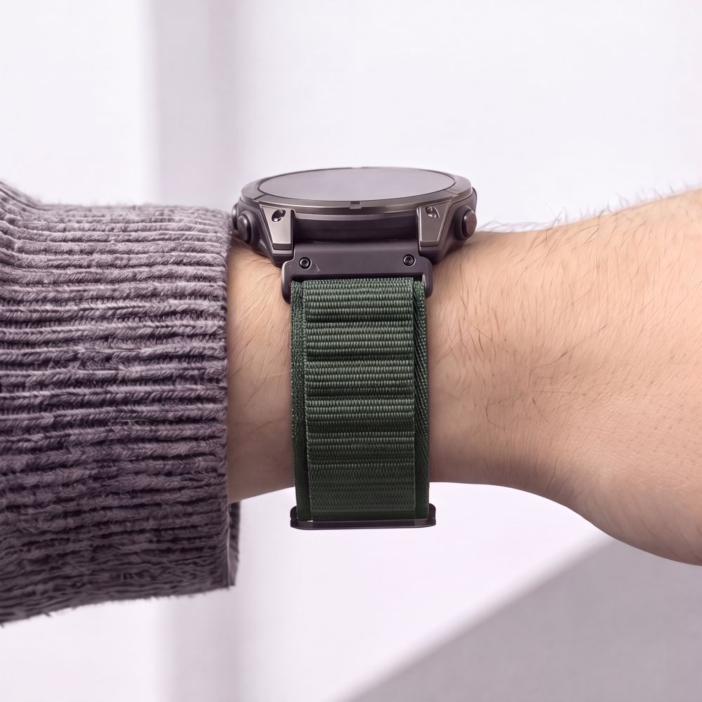 Dirželis Tech-Protect Nylon Pro Garmin Fenix 5X / 5X Plus / 6X / 6X Pro / 7X / 8 / 8 Pro / 9 / 9 Pro (47 mm), tamsiai žalias - Image 6