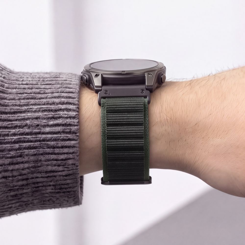 Dirželis Tech-Protect Nylon Pro Garmin Fenix 5X / 5X Plus / 6X / 6X Pro / 7X / 8 / 8 Pro / 9 / 9 Pro (51 mm), žalias/juodas - Image 6