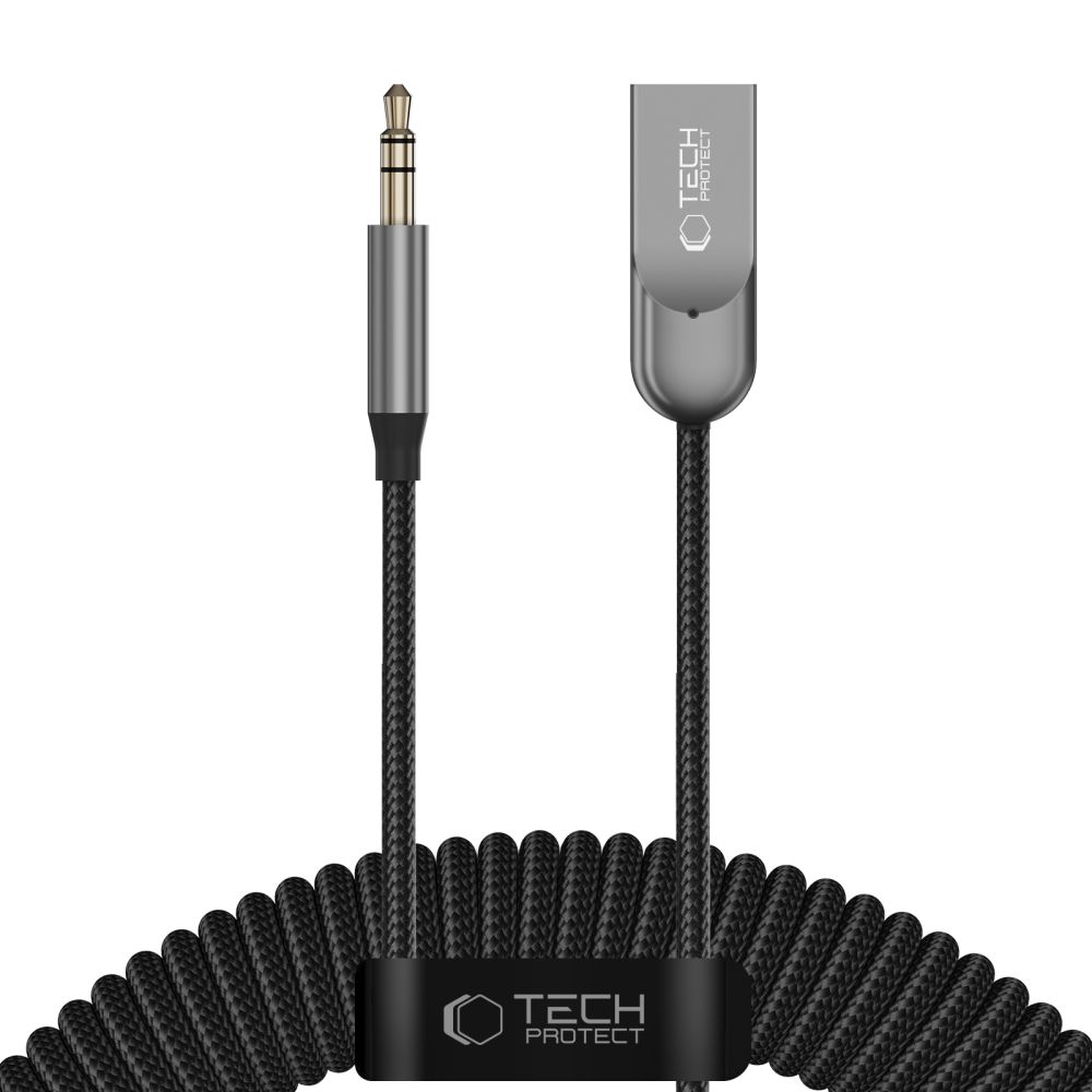 Adapteris Tech-Protect Ultraboost AU04 Bluetooth 6.0 AUX, pilkas - Image 3
